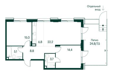2-BD Apartment Sale, 83.5 sq. m. at Primavera, Volokolamskoye Highway, вл67, Moscow, Russia #3 2-BD Apartment Sale, 83.5 sq. m. at Primavera, Volokolamskoye Highway, вл67, Moscow, Russia #3