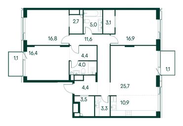 3-BD Apartment Sale, 130.9 sq. m. at Primavera, Volokolamskoye Highway, вл67, Moscow, Russia #2 3-BD Apartment Sale, 130.9 sq. m. at Primavera, Volokolamskoye Highway, вл67, Moscow, Russia #2