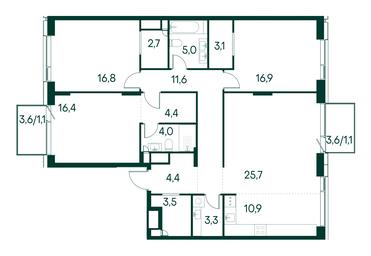 3-BD Apartment Sale, 130.9 sq. m. at Primavera, Volokolamskoye Highway, вл67, Moscow, Russia #3 3-BD Apartment Sale, 130.9 sq. m. at Primavera, Volokolamskoye Highway, вл67, Moscow, Russia #3