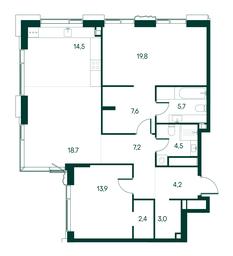 2-BD Apartment Sale, 101.5 sq. m. at Primavera, Volokolamskoye Highway, вл67, Moscow, Russia #2 2-BD Apartment Sale, 101.5 sq. m. at Primavera, Volokolamskoye Highway, вл67, Moscow, Russia #2