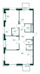 3-BD Apartment Sale, 114 sq. m. at Primavera, Volokolamskoye Highway, вл67, Moscow, Russia #3