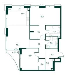 2-BD Apartment Sale, 102.9 sq. m. at Primavera, Volokolamskoye Highway, вл67, Moscow, Russia #3 2-BD Apartment Sale, 102.9 sq. m. at Primavera, Volokolamskoye Highway, вл67, Moscow, Russia #3