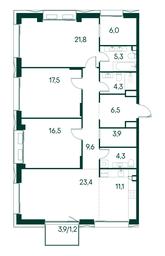 3-BD Apartment Sale, 131.4平方米 at Primavera, Volokolamskoye Highway, вл67, Moscow, Russia #3