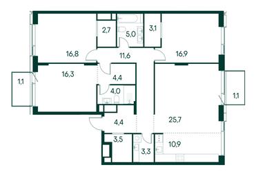 3-BD Apartment Sale, 130.9 sq. m. at Primavera, Volokolamskoye Highway, вл67, Moscow, Russia #2 3-BD Apartment Sale, 130.9 sq. m. at Primavera, Volokolamskoye Highway, вл67, Moscow, Russia #2
