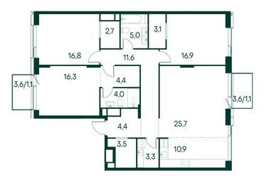 3-BD Apartment Sale, 130.9 sq. m. at Primavera, Volokolamskoye Highway, вл67, Moscow, Russia #3 3-BD Apartment Sale, 130.9 sq. m. at Primavera, Volokolamskoye Highway, вл67, Moscow, Russia #3