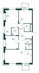 3-BD Apartment Sale, 113.9 sq. m. at Primavera, Volokolamskoye Highway, вл67, Moscow, Russia #3 3-BD Apartment Sale, 113.9 sq. m. at Primavera, Volokolamskoye Highway, вл67, Moscow, Russia #3