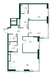 3-BD Apartment Sale, 100.2 sq. m. at Primavera, Volokolamskoye Highway, вл67, Moscow, Russia #3 3-BD Apartment Sale, 100.2 sq. m. at Primavera, Volokolamskoye Highway, вл67, Moscow, Russia #3