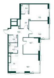 3-BD Apartment Sale, 100.2 sq. m. at Primavera, Volokolamskoye Highway, вл67, Moscow, Russia #2 3-BD Apartment Sale, 100.2 sq. m. at Primavera, Volokolamskoye Highway, вл67, Moscow, Russia #2