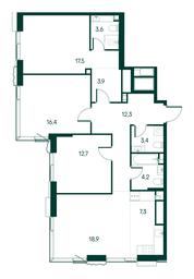 3-BD Apartment Sale, 100.2 sq. m. at Primavera, Volokolamskoye Highway, вл67, Moscow, Russia #2 3-BD Apartment Sale, 100.2 sq. m. at Primavera, Volokolamskoye Highway, вл67, Moscow, Russia #2