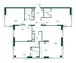 4-BD Apartment Sale, 142.5 sq. m. at Primavera, Volokolamskoye Highway, вл67, Moscow, Russia #2