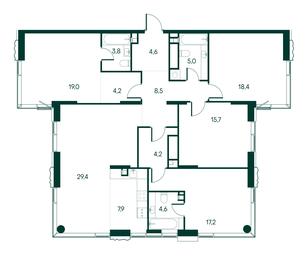 4-BD Apartment Sale, 142.5 sq. m. at Primavera, Volokolamskoye Highway, вл67, Moscow, Russia #3 4-BD Apartment Sale, 142.5 sq. m. at Primavera, Volokolamskoye Highway, вл67, Moscow, Russia #3