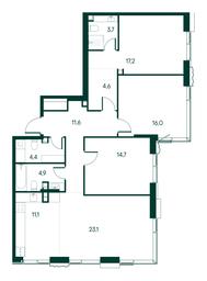3-BD Apartment Sale, 111.3平方米 at Primavera, Volokolamskoye Highway, вл67, Moscow, Russia #3 3-BD Apartment Sale, 111.3平方米 at Primavera, Volokolamskoye Highway, вл67, Moscow, Russia #3
