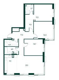 3-BD Apartment Sale, 111.3平方米 at Primavera, Volokolamskoye Highway, вл67, Moscow, Russia #2 3-BD Apartment Sale, 111.3平方米 at Primavera, Volokolamskoye Highway, вл67, Moscow, Russia #2