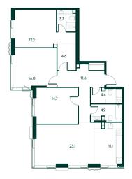 3-BD Apartment Sale, 111.3平方米 at Primavera, Volokolamskoye Highway, вл67, Moscow, Russia #3 3-BD Apartment Sale, 111.3平方米 at Primavera, Volokolamskoye Highway, вл67, Moscow, Russia #3