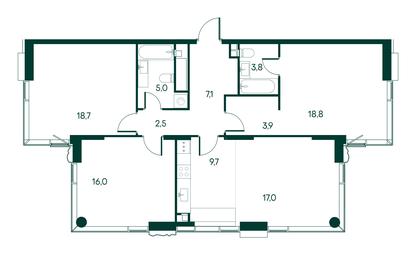 3-BD Apartment Sale, 102.5 sq. m. at Primavera, Volokolamskoye Highway, вл67, Moscow, Russia #2 3-BD Apartment Sale, 102.5 sq. m. at Primavera, Volokolamskoye Highway, вл67, Moscow, Russia #2