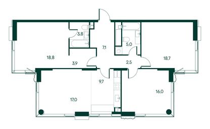 3-BD Apartment Sale, 102.5 sq. m. at Primavera, Volokolamskoye Highway, вл67, Moscow, Russia #2 3-BD Apartment Sale, 102.5 sq. m. at Primavera, Volokolamskoye Highway, вл67, Moscow, Russia #2