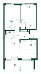 2-BD Apartment Sale, 91.3 sq. m. at Primavera, Volokolamskoye Highway, вл67, Moscow, Russia #2 2-BD Apartment Sale, 91.3 sq. m. at Primavera, Volokolamskoye Highway, вл67, Moscow, Russia #2
