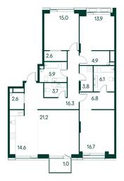 3-BD Apartment Sale, 135.1 sq. m. at Primavera, Volokolamskoye Highway, вл67, Moscow, Russia #2 3-BD Apartment Sale, 135.1 sq. m. at Primavera, Volokolamskoye Highway, вл67, Moscow, Russia #2