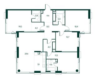 4-BD Apartment Sale, 142.5 sq. m. at Primavera, Volokolamskoye Highway, вл67, Moscow, Russia #3