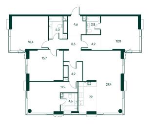4-BD Apartment Sale, 142.5 sq. m. at Primavera, Volokolamskoye Highway, вл67, Moscow, Russia #3 4-BD Apartment Sale, 142.5 sq. m. at Primavera, Volokolamskoye Highway, вл67, Moscow, Russia #3