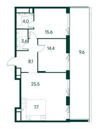 2-BD Apartment Sale, 88.6 sq. m. at Primavera, Volokolamskoye Highway, вл67, Moscow, Russia #2 2-BD Apartment Sale, 88.6 sq. m. at Primavera, Volokolamskoye Highway, вл67, Moscow, Russia #2