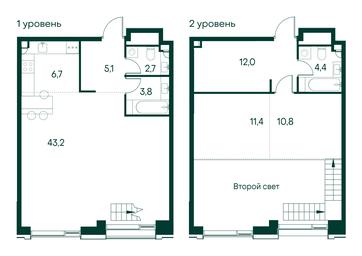 1-BD Apartment Sale, 100.1平方米 at Primavera, Volokolamskoye Highway, вл67, Moscow, Russia #2 1-BD Apartment Sale, 100.1平方米 at Primavera, Volokolamskoye Highway, вл67, Moscow, Russia #2