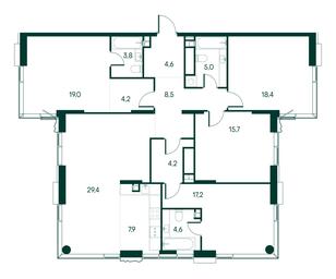 4-BD Apartment Sale, 142.5 sq. m. at Primavera, Volokolamskoye Highway, вл67, Moscow, Russia #3