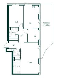 2-BD Apartment Sale, 102.6平方米 at Primavera, Volokolamskoye Highway, вл67, Moscow, Russia #3 2-BD Apartment Sale, 102.6平方米 at Primavera, Volokolamskoye Highway, вл67, Moscow, Russia #3
