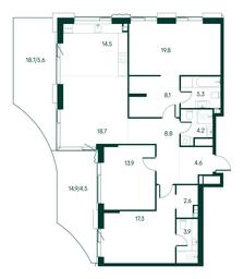 3-BD Apartment Sale, 131.8 sq. m. at Primavera, Volokolamskoye Highway, вл67, Moscow, Russia #3 3-BD Apartment Sale, 131.8 sq. m. at Primavera, Volokolamskoye Highway, вл67, Moscow, Russia #3
