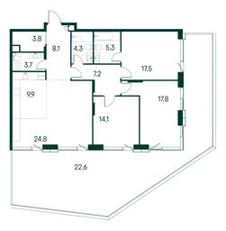 3-BD Apartment Sale, 139.1 sq. m. at Primavera, Volokolamskoye Highway, вл67, Moscow, Russia #2 3-BD Apartment Sale, 139.1 sq. m. at Primavera, Volokolamskoye Highway, вл67, Moscow, Russia #2