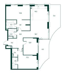 3-BD Apartment Sale, 131.8平方米 at Primavera, Volokolamskoye Highway, вл67, Moscow, Russia #2 3-BD Apartment Sale, 131.8平方米 at Primavera, Volokolamskoye Highway, вл67, Moscow, Russia #2