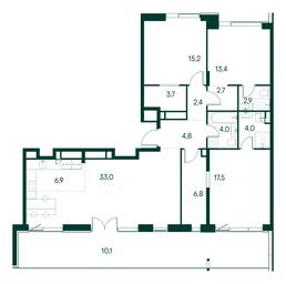 3-BD Apartment Sale, 127.4 sq. m. at Primavera, Volokolamskoye Highway, вл67, Moscow, Russia #2 3-BD Apartment Sale, 127.4 sq. m. at Primavera, Volokolamskoye Highway, вл67, Moscow, Russia #2
