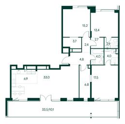 3-BD Apartment Sale, 127.4 sq. m. at Primavera, Volokolamskoye Highway, вл67, Moscow, Russia #3 3-BD Apartment Sale, 127.4 sq. m. at Primavera, Volokolamskoye Highway, вл67, Moscow, Russia #3
