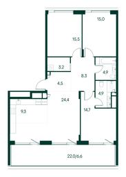 3-BD Apartment Sale, 111.3 sq. m. at Primavera, Volokolamskoye Highway, вл67, Moscow, Russia #3 3-BD Apartment Sale, 111.3 sq. m. at Primavera, Volokolamskoye Highway, вл67, Moscow, Russia #3