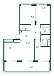 3-BD Apartment Sale, 111.3 sq. m. at Primavera, Volokolamskoye Highway, вл67, Moscow, Russia #2 3-BD Apartment Sale, 111.3 sq. m. at Primavera, Volokolamskoye Highway, вл67, Moscow, Russia #2