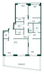 3-BD Apartment Sale, 147.6 sq. m. at Primavera, Volokolamskoye Highway, вл67, Moscow, Russia #3 3-BD Apartment Sale, 147.6 sq. m. at Primavera, Volokolamskoye Highway, вл67, Moscow, Russia #3