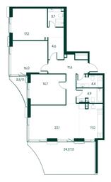 3-BD Apartment Sale, 119.6平方米 at Primavera, Volokolamskoye Highway, вл67, Moscow, Russia #3 3-BD Apartment Sale, 119.6平方米 at Primavera, Volokolamskoye Highway, вл67, Moscow, Russia #3