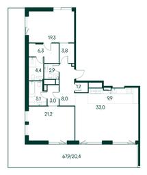 2-BD Apartment Sale, 139 sq. m. at Primavera, Volokolamskoye Highway, вл67, Moscow, Russia #3 2-BD Apartment Sale, 139 sq. m. at Primavera, Volokolamskoye Highway, вл67, Moscow, Russia #3