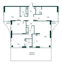 4-BD Apartment Sale, 157.9 sq. m. at Primavera, Volokolamskoye Highway, вл67, Moscow, Russia #3 4-BD Apartment Sale, 157.9 sq. m. at Primavera, Volokolamskoye Highway, вл67, Moscow, Russia #3