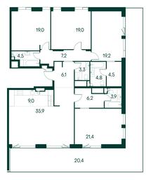 4-BD Apartment Sale, 184.4 sq. m. at Primavera, Volokolamskoye Highway, вл67, Moscow, Russia #2 4-BD Apartment Sale, 184.4 sq. m. at Primavera, Volokolamskoye Highway, вл67, Moscow, Russia #2