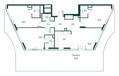 3-BD Apartment Sale, 131.6 sq. m. at Primavera, Volokolamskoye Highway, вл67, Moscow, Russia #2 3-BD Apartment Sale, 131.6 sq. m. at Primavera, Volokolamskoye Highway, вл67, Moscow, Russia #2
