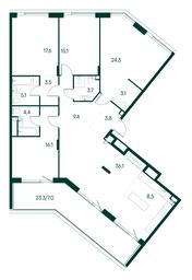 4-BD Apartment Sale, 157.7平方米 at Primavera, Volokolamskoye Highway, вл67, Moscow, Russia #3 4-BD Apartment Sale, 157.7平方米 at Primavera, Volokolamskoye Highway, вл67, Moscow, Russia #3