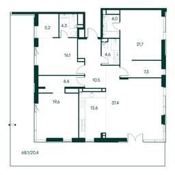 3-BD Apartment Sale, 170.3 sq. m. at Primavera, Volokolamskoye Highway, вл67, Moscow, Russia #3 3-BD Apartment Sale, 170.3 sq. m. at Primavera, Volokolamskoye Highway, вл67, Moscow, Russia #3