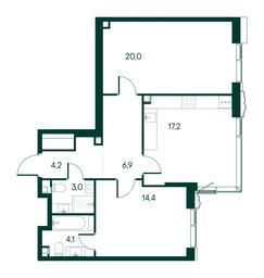 2-BD Apartment Sale, 69.8平方米 at Primavera, Volokolamskoye Highway, вл67, Moscow, Russia #2 2-BD Apartment Sale, 69.8平方米 at Primavera, Volokolamskoye Highway, вл67, Moscow, Russia #2