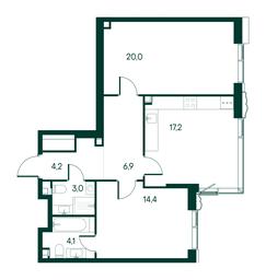2-BD Apartment Sale, 69.8平方米 at Primavera, Volokolamskoye Highway, вл67, Moscow, Russia #3 2-BD Apartment Sale, 69.8平方米 at Primavera, Volokolamskoye Highway, вл67, Moscow, Russia #3