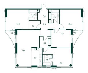 4-BD Apartment Sale, 144.5 sq. m. at Primavera, Volokolamskoye Highway, вл67, Moscow, Russia #2
