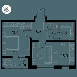 1-BD Apartment Sale, 42.1 sq. m. at Yzhnaya Bitsa, Yuzhnaya Bitsa Residential Complex, posyolok Bittsa, Leninskiy City District, Moscow Region, Russia #3 1-BD Apartment Sale, 42.1 sq. m. at Yzhnaya Bitsa, Yuzhnaya Bitsa Residential Complex, posyolok Bittsa, Leninskiy City District, Moscow Region, Russia #3