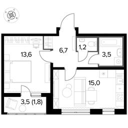1-BD Apartment Sale, 42.1 sq. m. at Yzhnaya Bitsa, Yuzhnaya Bitsa Residential Complex, posyolok Bittsa, Leninskiy City District, Moscow Region, Russia #3
