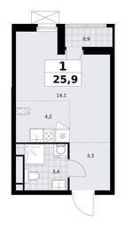 Apartment Sale, 25.9 sq. m. at Yzhnye Sady, Yuzhnye Sady Residential Complex, Moscow, Russia #3 Apartment Sale, 25.9 sq. m. at Yzhnye Sady, Yuzhnye Sady Residential Complex, Moscow, Russia #3