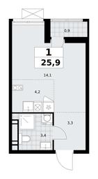 Apartment Sale, 25.9平方米 at Yzhnye Sady, Yuzhnye Sady Residential Complex, Moscow, Russia #3 Apartment Sale, 25.9平方米 at Yzhnye Sady, Yuzhnye Sady Residential Complex, Moscow, Russia #3